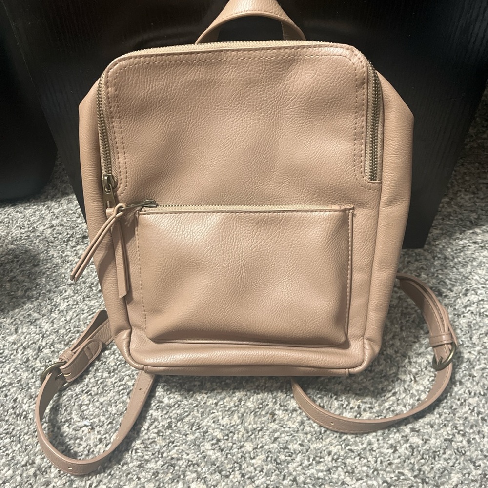 A New Day Tan Leather Backpack